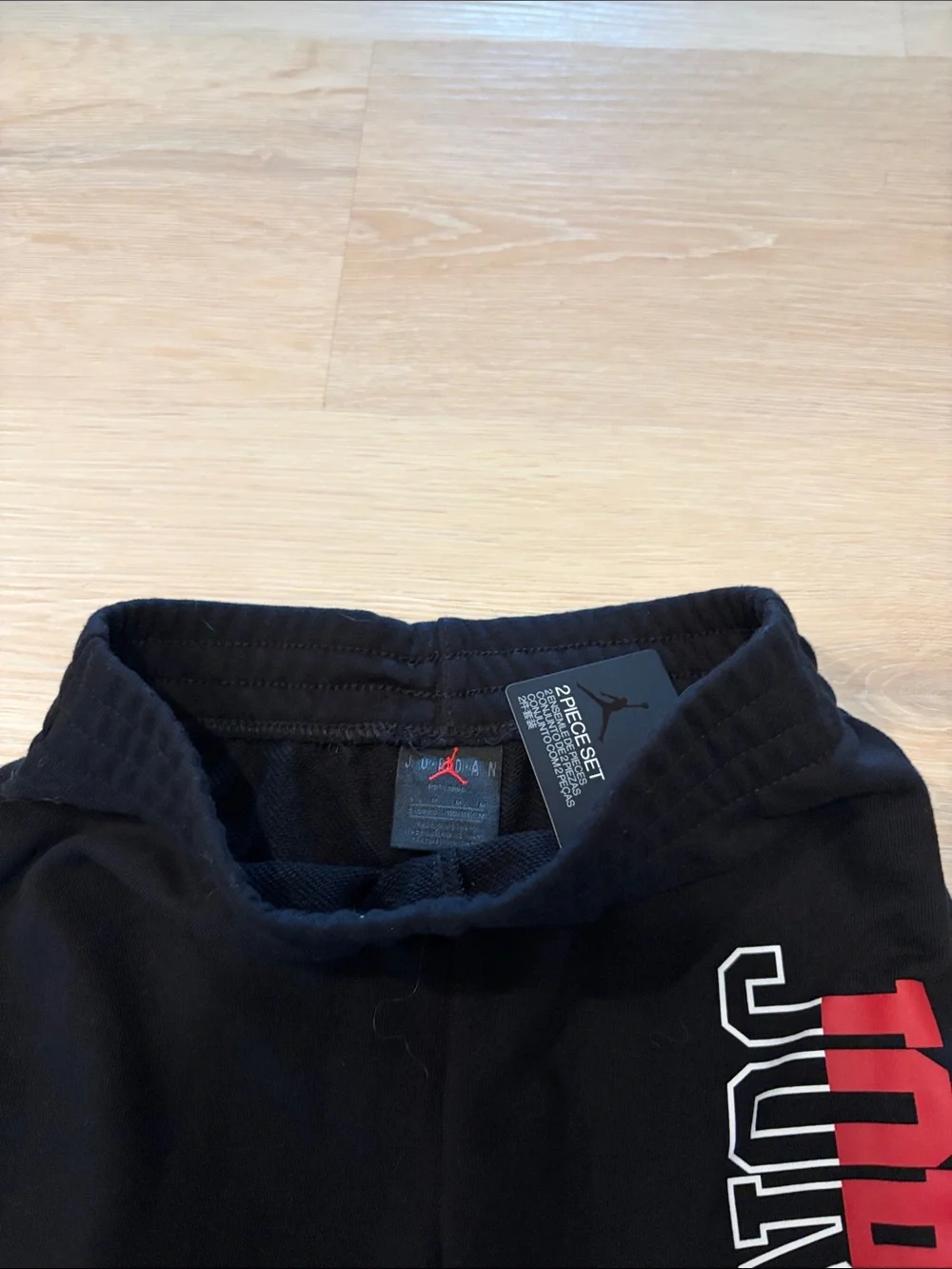 Jordan Kids' Black & Red Logo Athletic Shorts